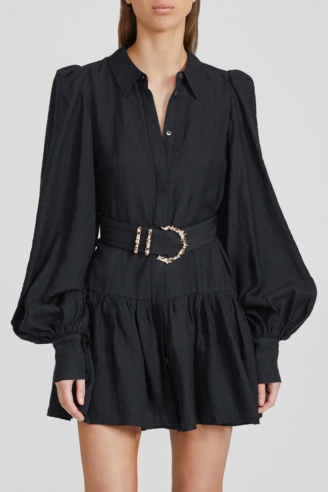 Acler Sherwood Mini Dress Black Size 6 photo 2