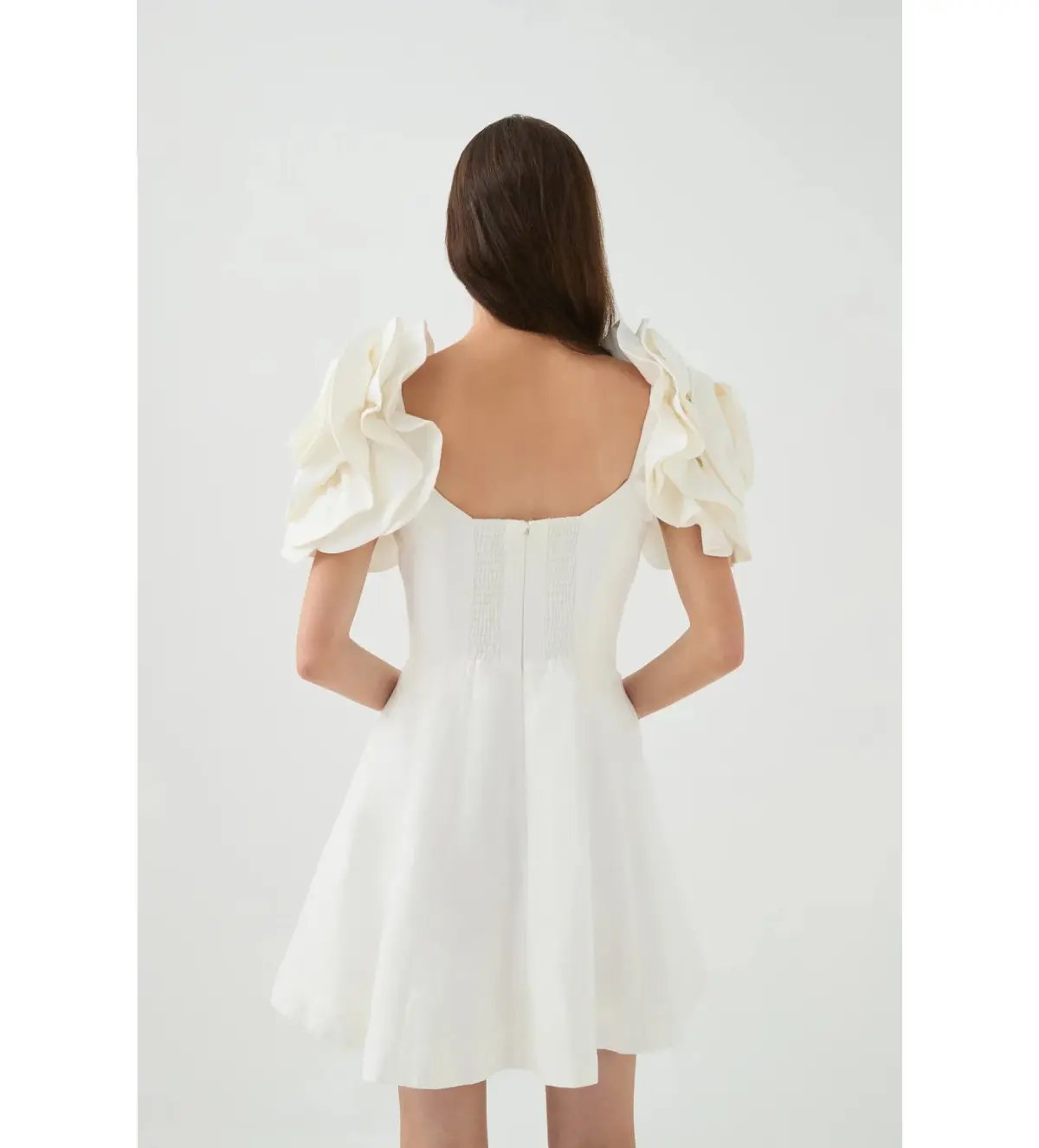 Aje Twyla Mini Dress Ivory Size AU 8 photo 3