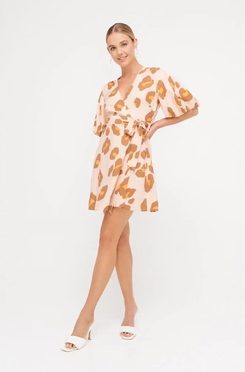 Sheike Copy Cat dress animal print Pink Size AU 8 photo 2