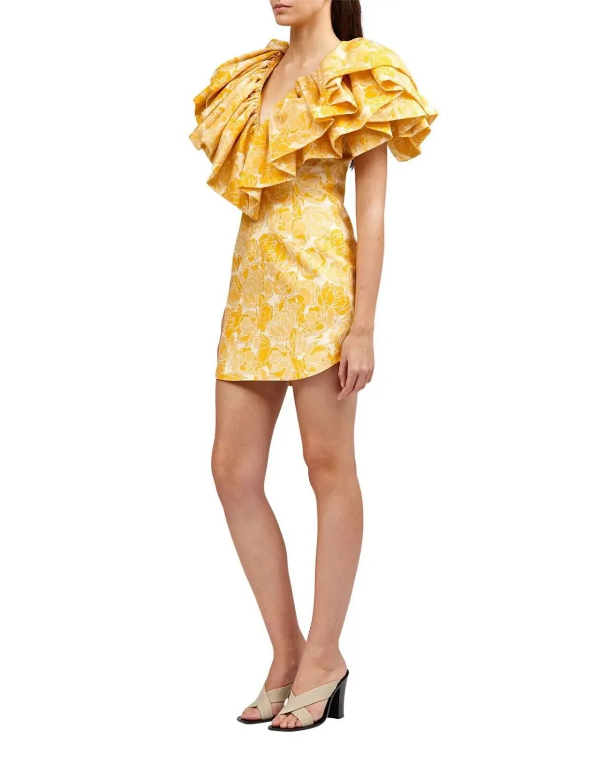 Acler Beston Mini Dress Yellow Size 8 photo 2