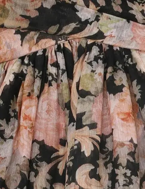 Zimmermann illustration Draped Mini Dress Tea Rococo Floral 2 / AU 12 photo 3