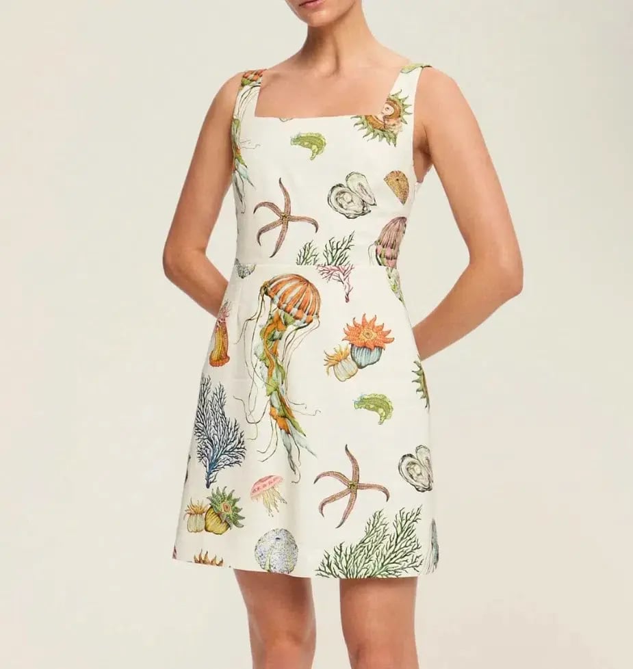 Alemais Sea Mini Dress Print Size 8 photo 3