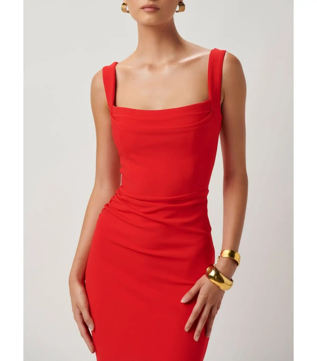 Effie Kats Marbella Dress In Cherry Red Size S / AU 8 photo 2