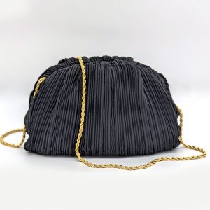 Loeffler Randall Bailey Black Pleated Dome Clutch photo 3
