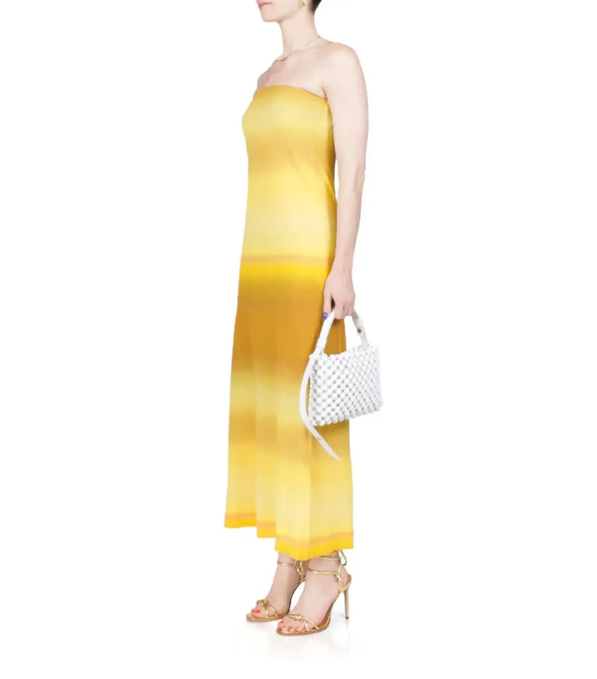 Bec & Bridge Amara Strapless Maxi Dress in Golden Ombre Size AU 12 photo 2