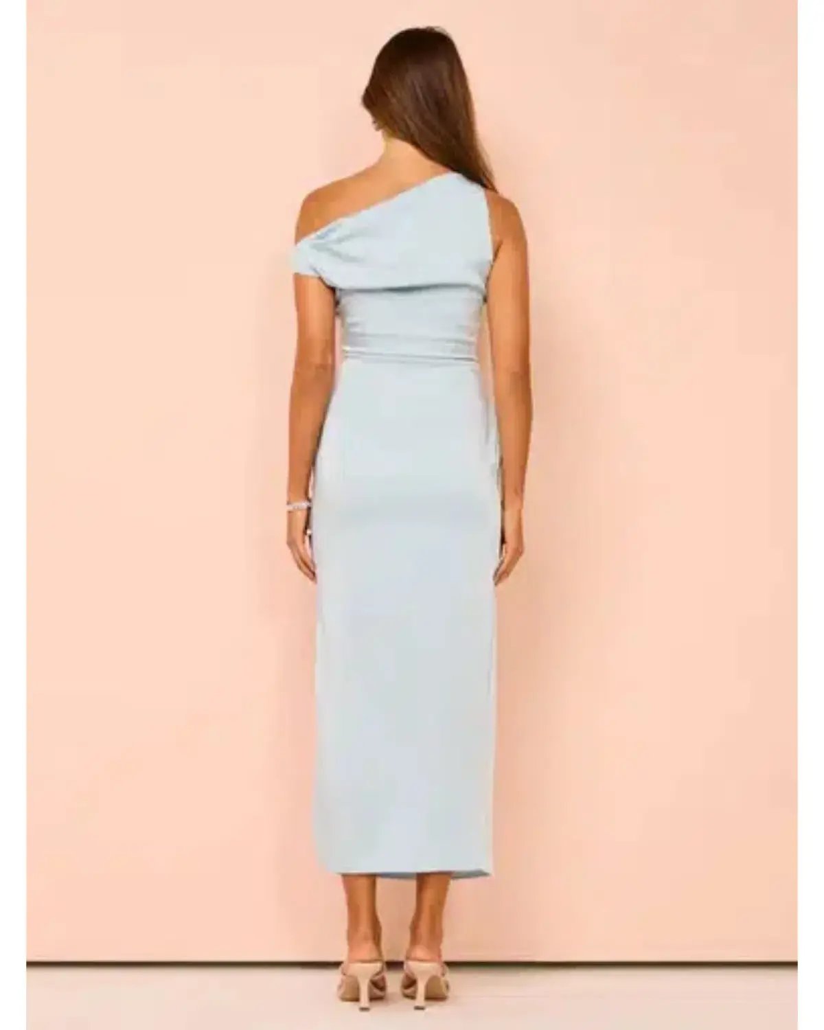 Bec & Bridge Rochelle Asym Midi Dress in Dolphin Blue Size AU 10 photo 4