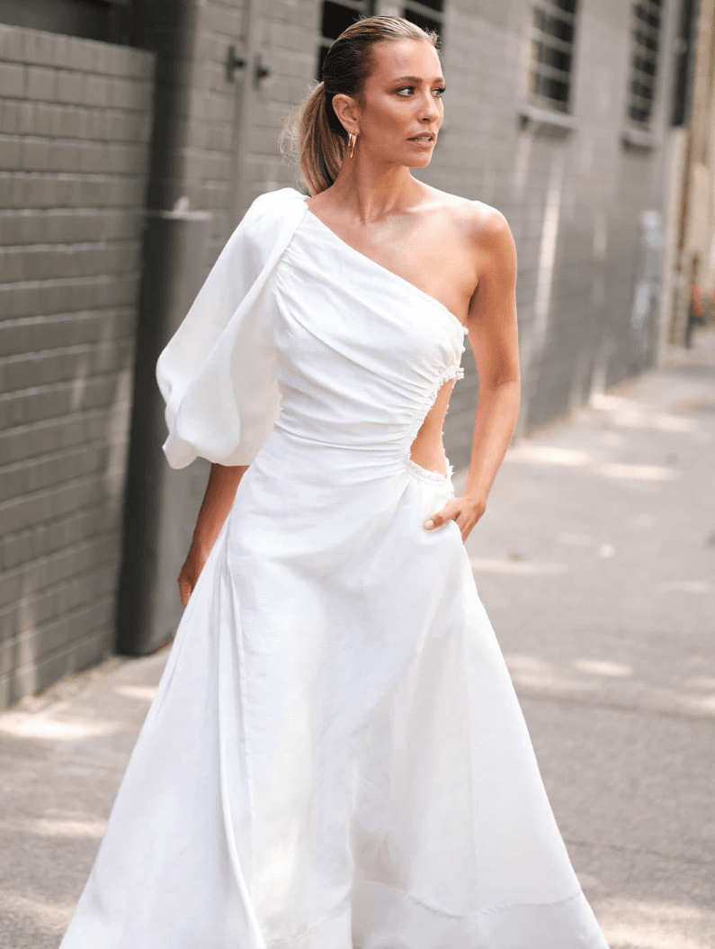 Aje Concept Dress White Size 8 photo 3