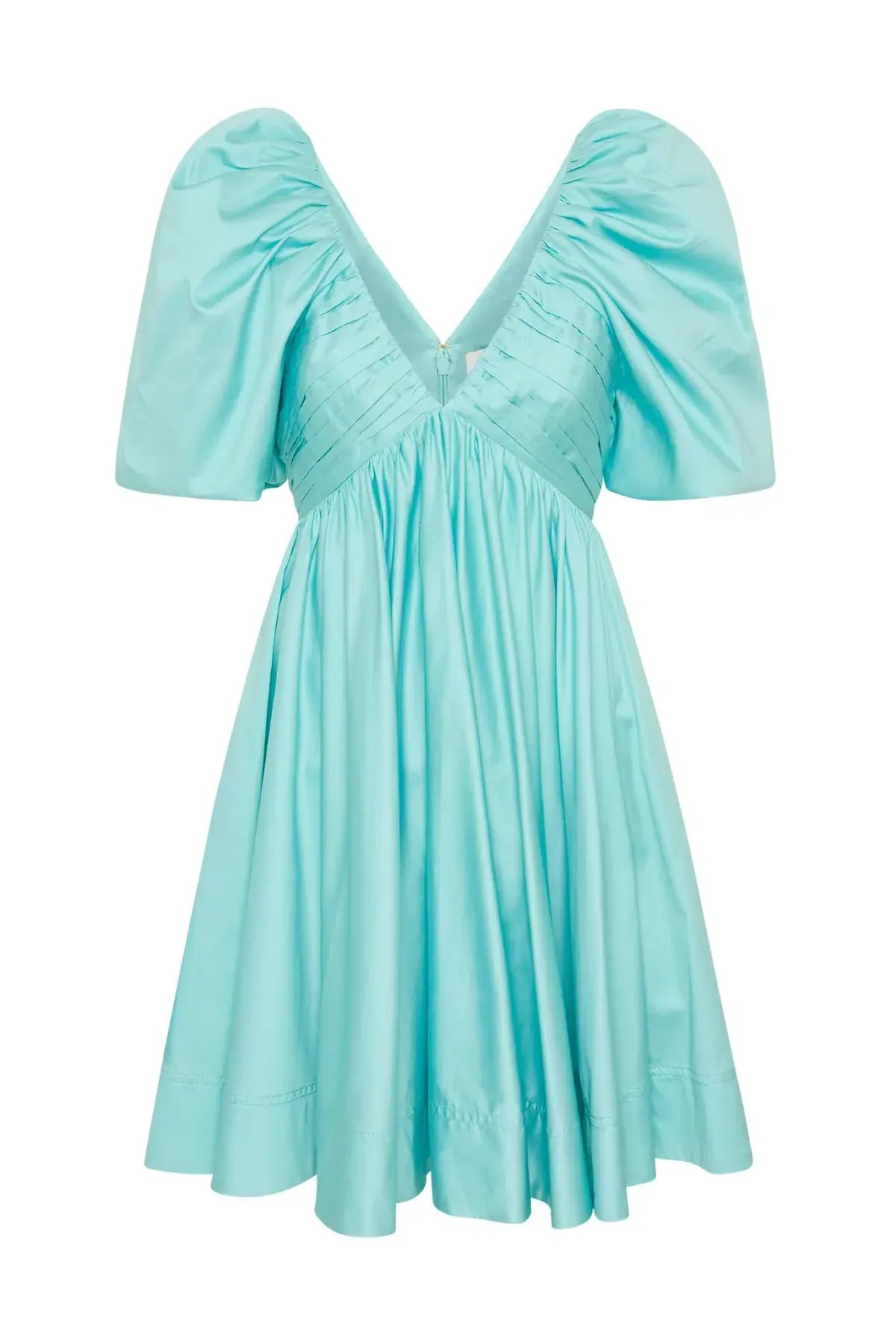 AJE Gabrielle Plunge Mini Dress Spearmint Blue Size 16 photo 2