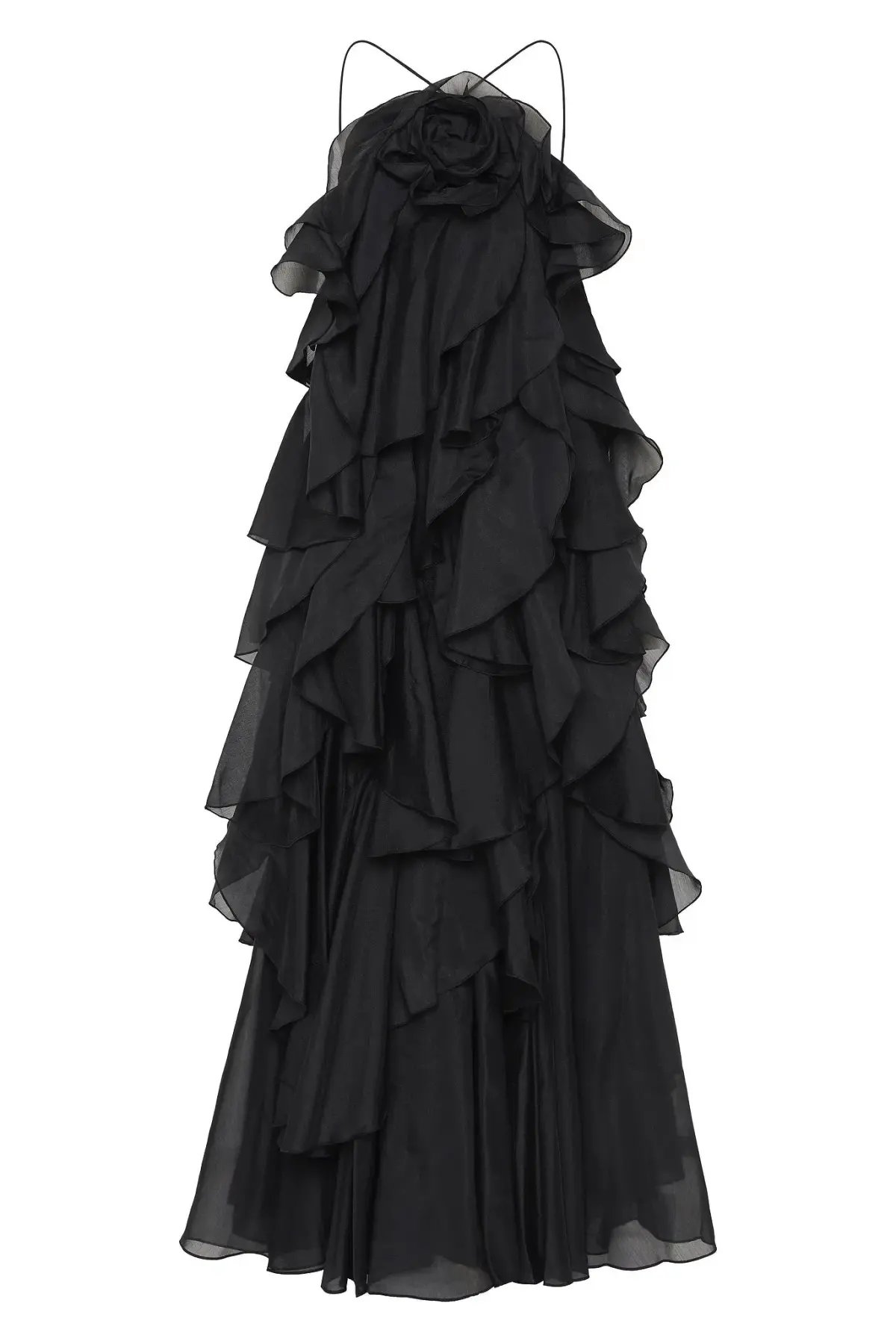 Aje Pandorea Layered Maxi Dress Black Size 10 photo 6