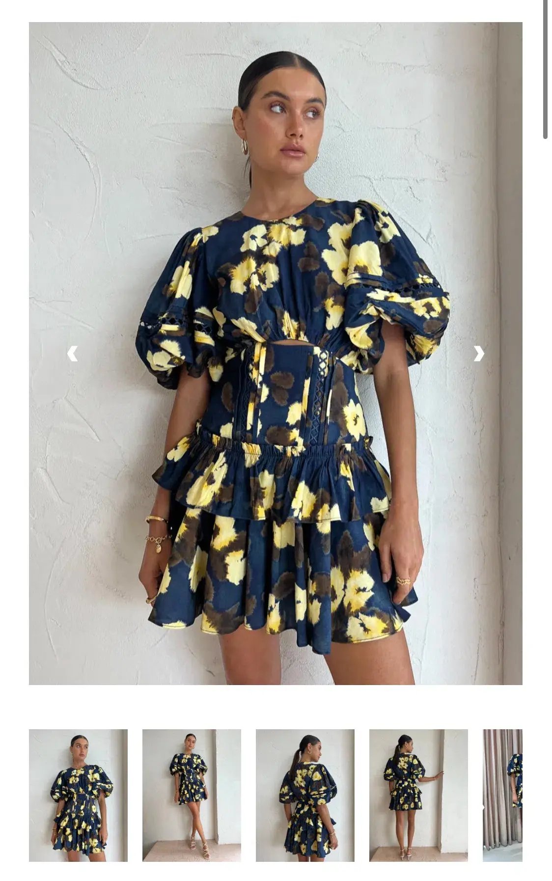 Acler Clovelly mini dress navy size 10 photo 4