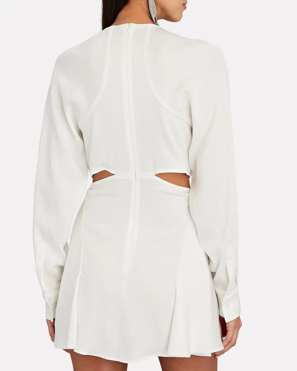 Christopher Esber Ruched Floating Sleeve Mini Dress White Size 12 photo 2
