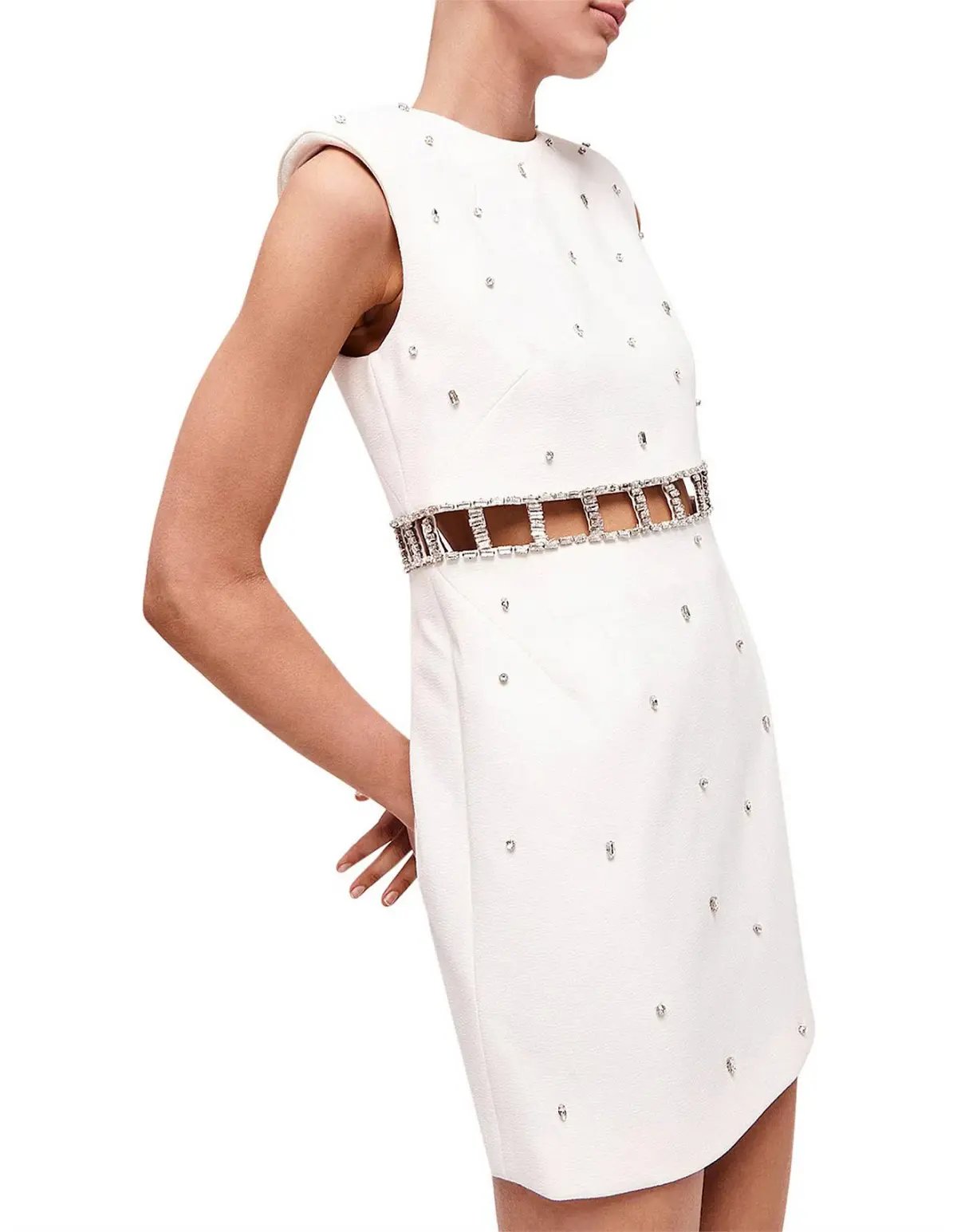 Rachel Gilbert Aliyah Mini Dress White Size 14 photo 2