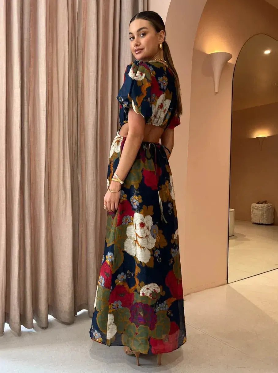 Sir the Label Bonita Puff Sleeve Dress Floral Size 2 / AU 10 photo 2