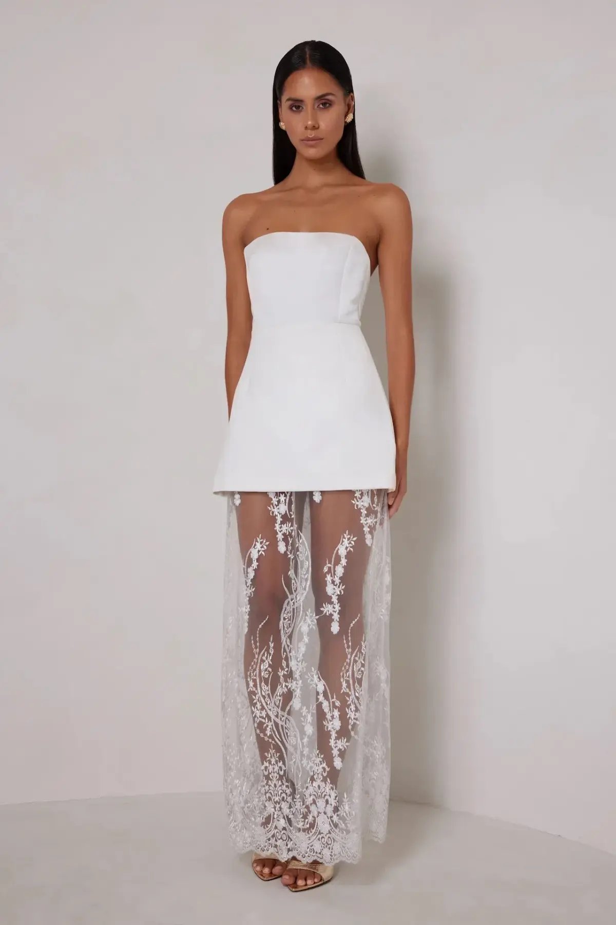 ELLE ZEITOUNE JANICE MINI / WHITE / SIZE 10 photo 2