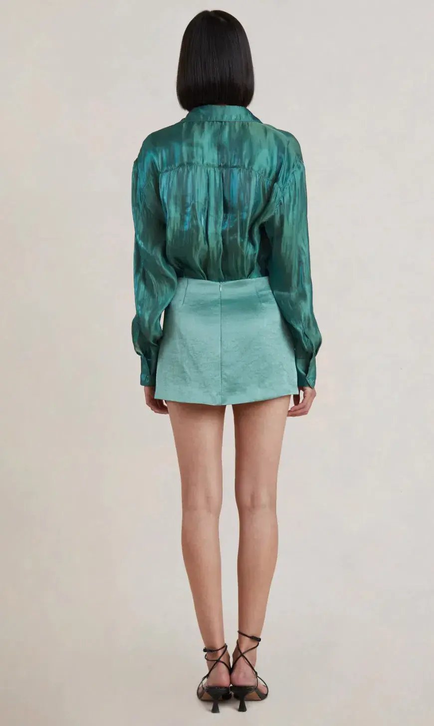 Bec & Bridge Symone Mini Skirt Moss Green Size AU 8 photo 2