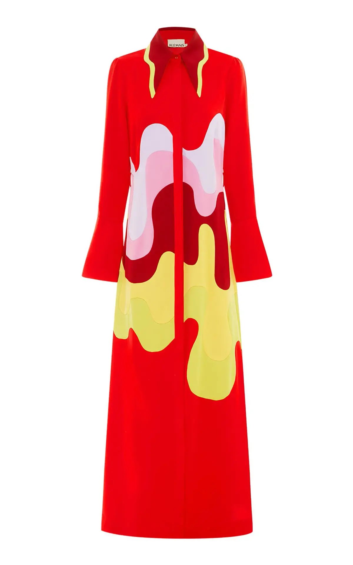 Alemais The Five Shirtdress Red Multi Size 14 photo 3