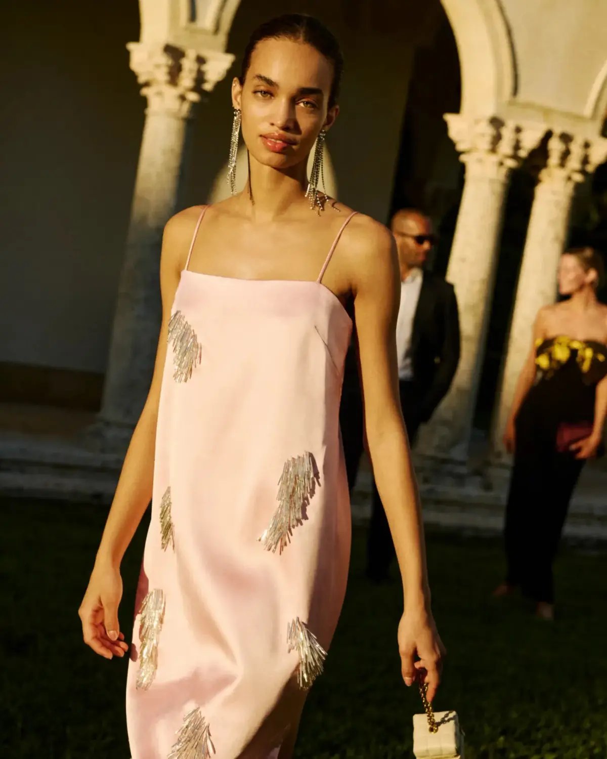 ALEMAIS Cindy Embellished Slip Dress Pink 8 photo 6