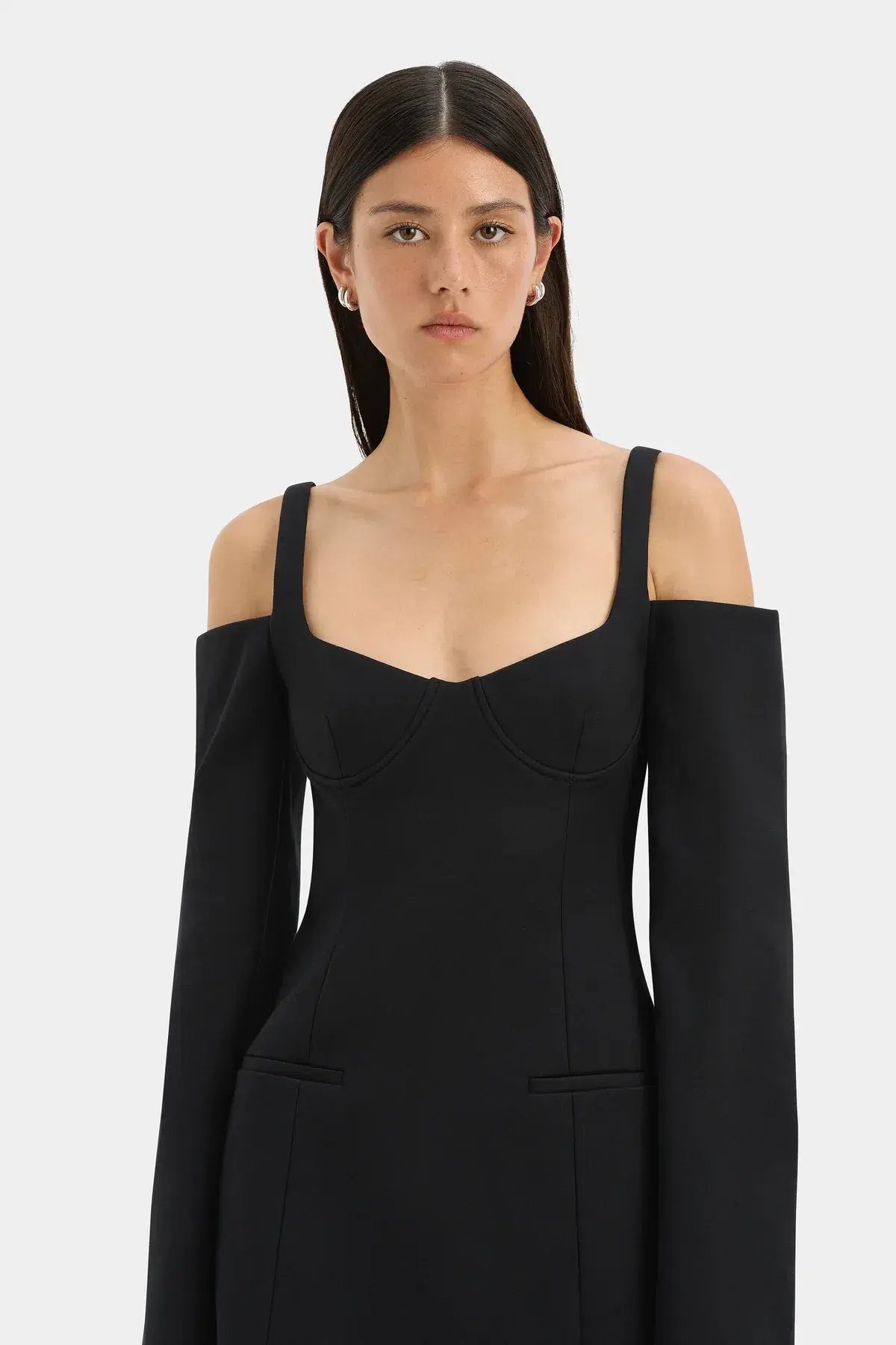 SIR SANDRINE LONG SLEEVE MINI IN BLACK SIZE AU 6 photo 4