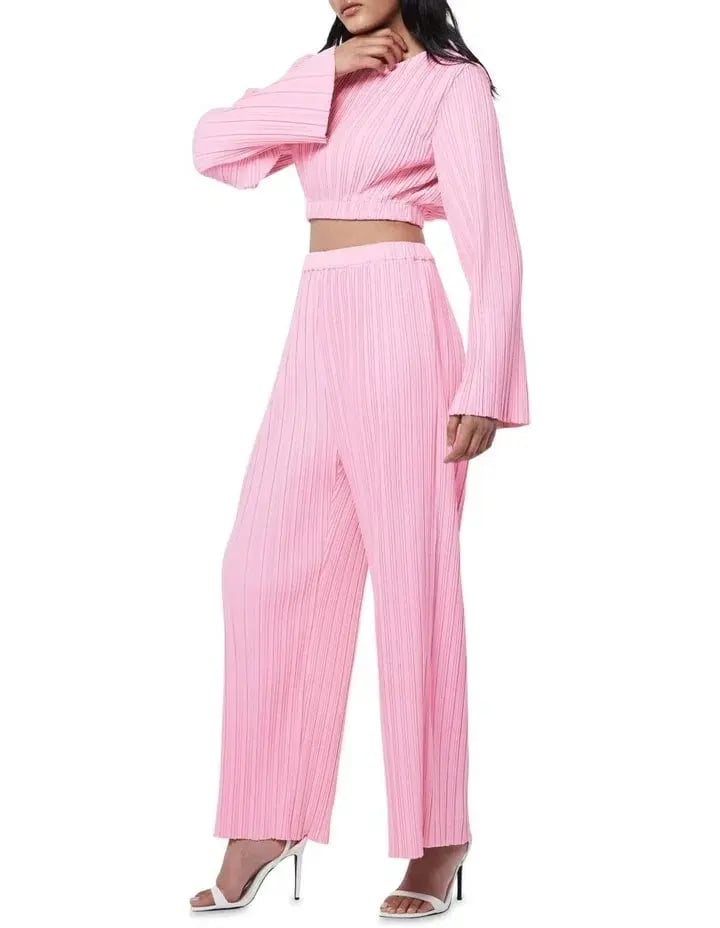 Mossman The Low Rider Crop Top and Low Rider Pant Set Pink Size 8 photo 2