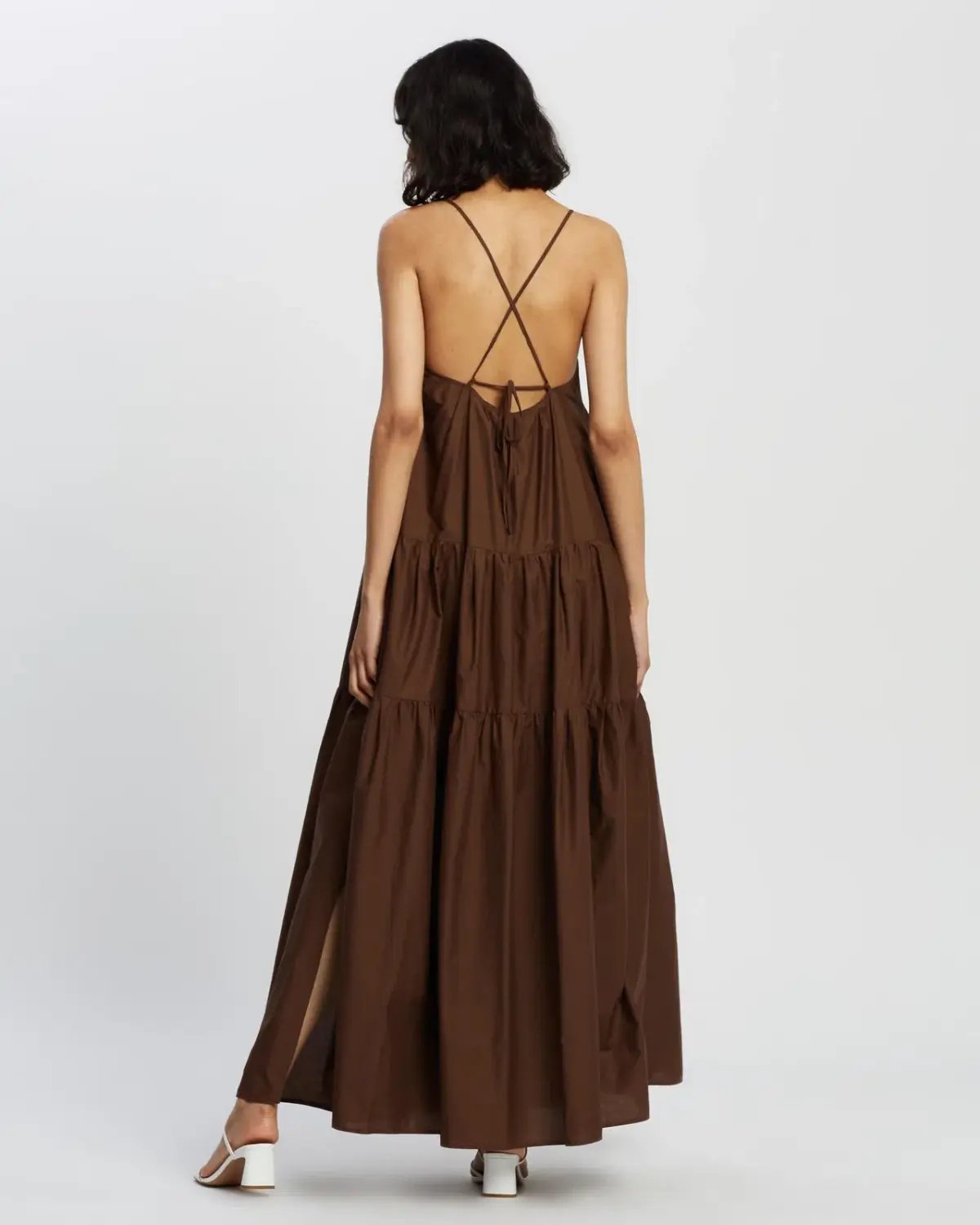 Camilla and Marc Majella Tiered Maxi Dress Brown Size 8 photo 2