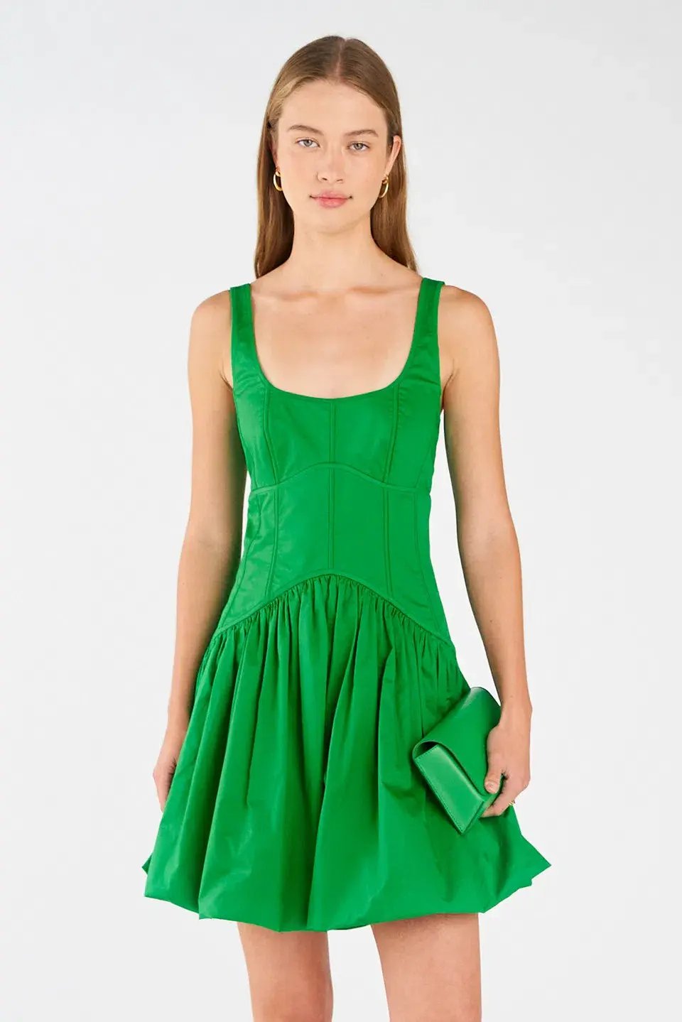 Oroton Short Tie Back Bow Dress Jewel Green Size 8 photo 4