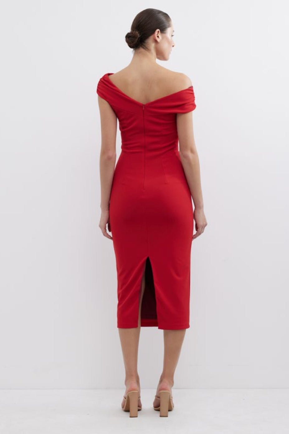 PASDUCHAS FELIZ MIDI DRESS - CRANBERRY photo 4