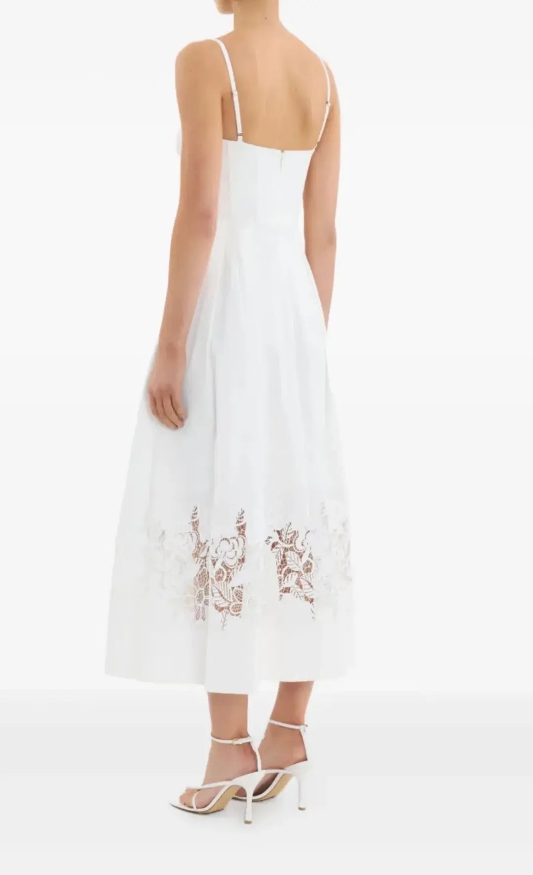 Rebecca Vallance Montreux Midi Dress White Size 12 photo 2