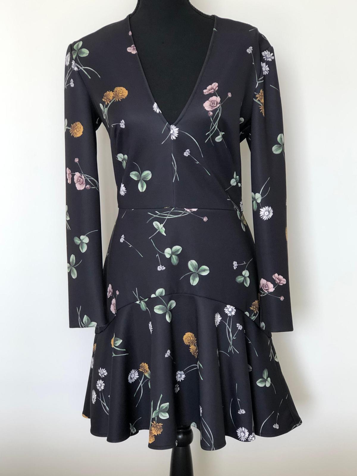 Lover Elder flower Scuba Dress Black Size 14 photo 2