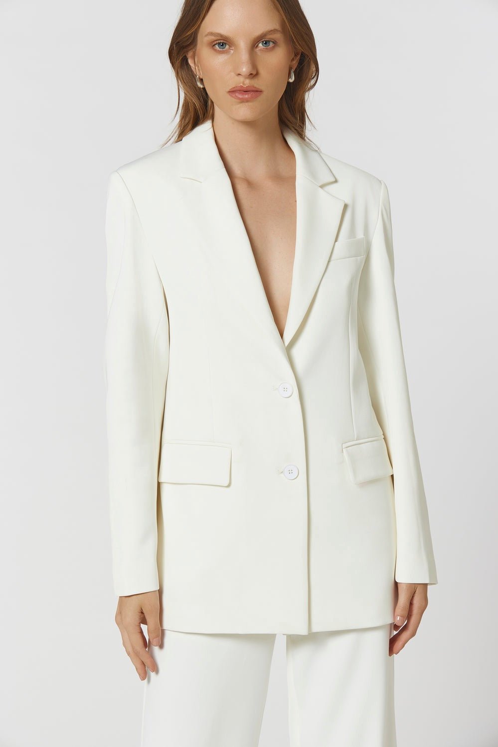 KIANNA SHIM FLARE PANT - IVORY photo 4