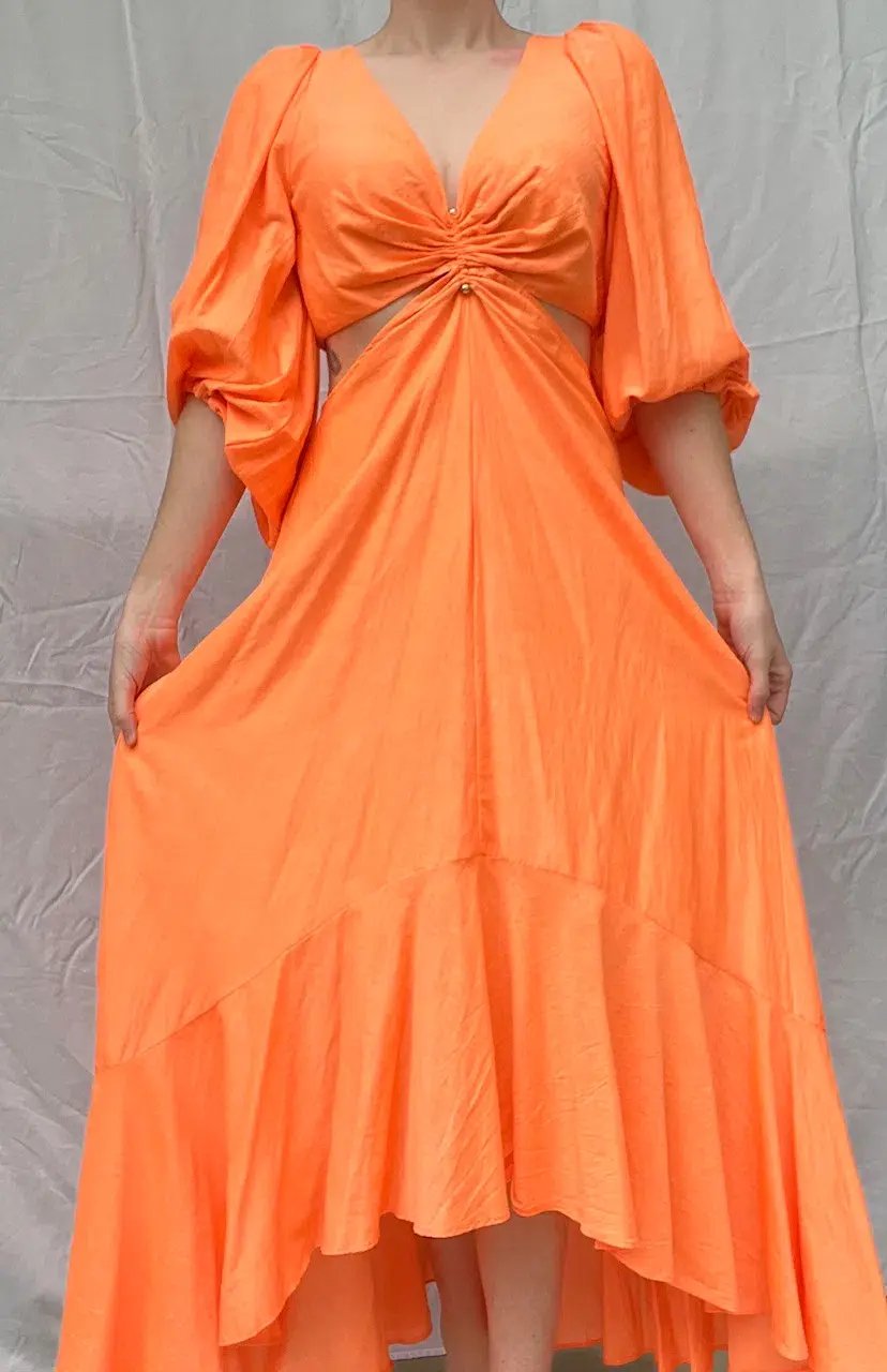 Sheike Bravo Maxi Dress Orange Size 10 photo 2