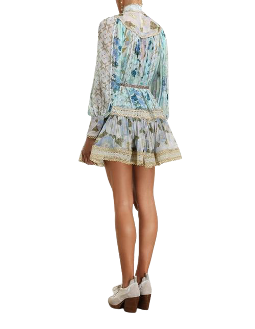 Zimmermann Rhythm Trimmed Billow Mini Dress photo 2