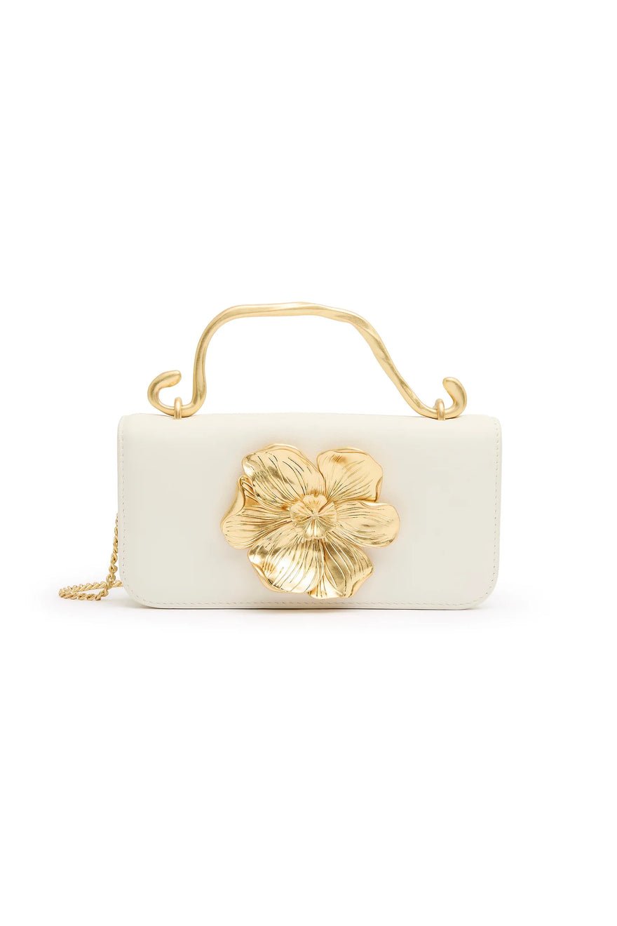 Aje Alessia Flower Clutch - Ivory photo 2