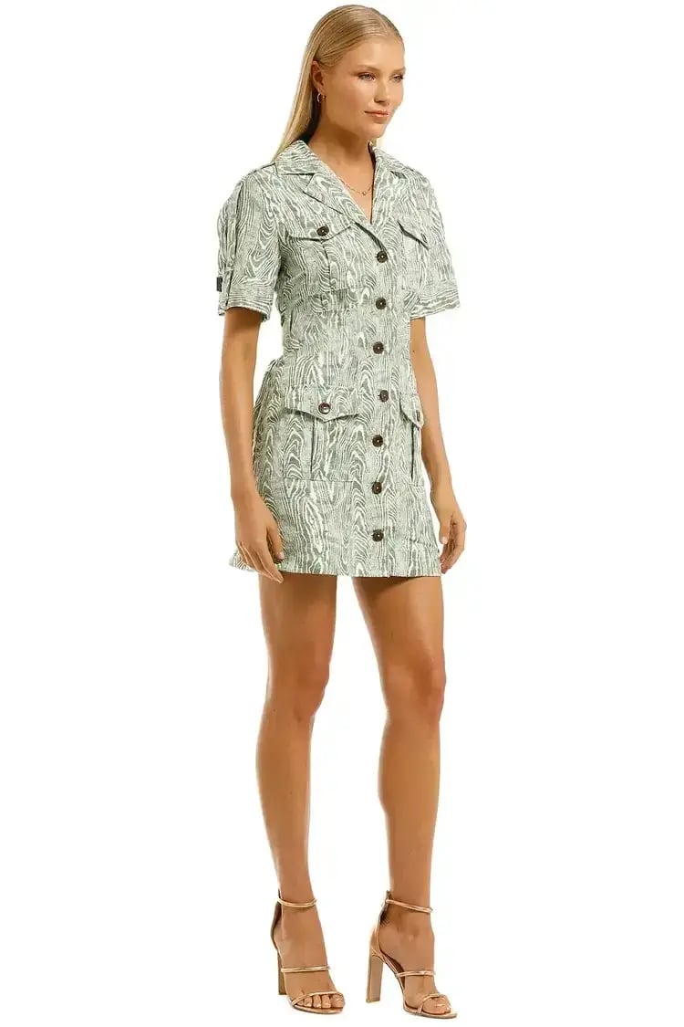 CMEO Collective Energised Dress in Ivy Woodgrain Size 6 photo 2