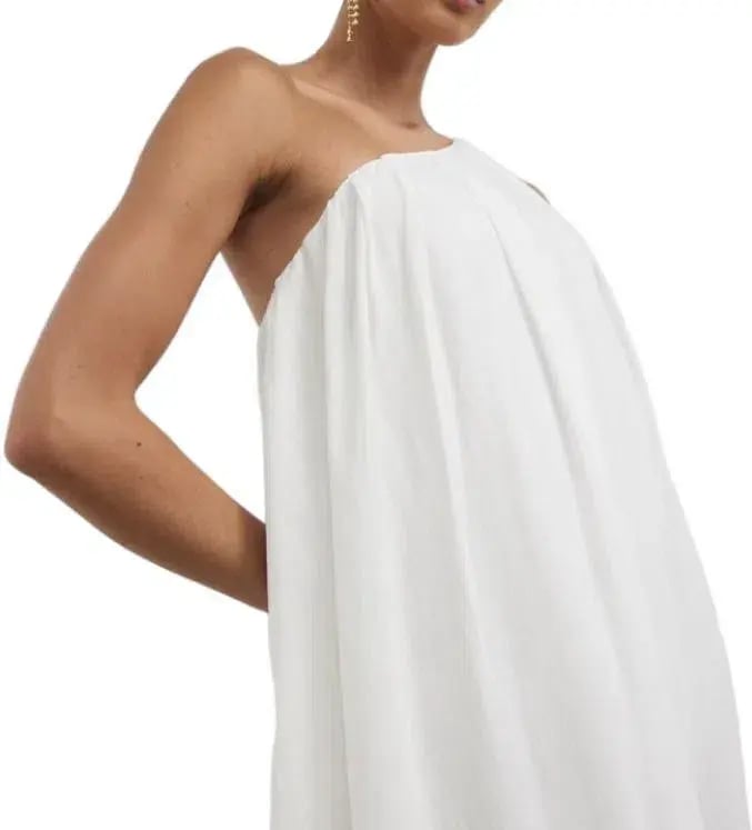Camilla and Marc Castille One Shoulder Maxi Dress in White Size 10 photo 4