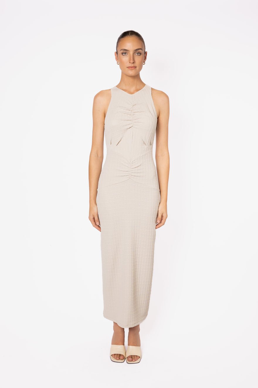 One Fell Swoop Aoki Tank Dress - Wheat photo 4
