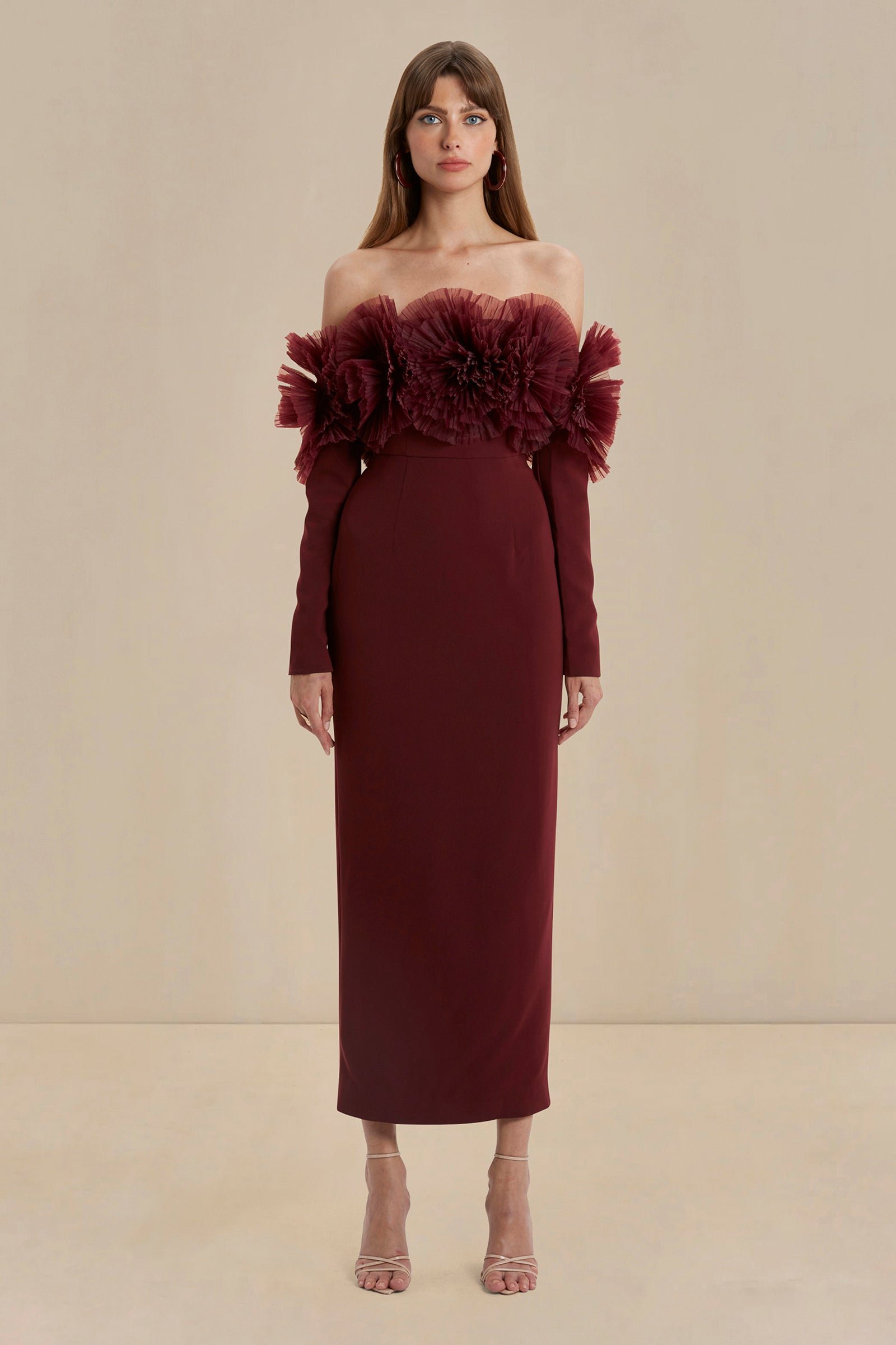SONYA SIIA DRESS - MERLOT photo 8