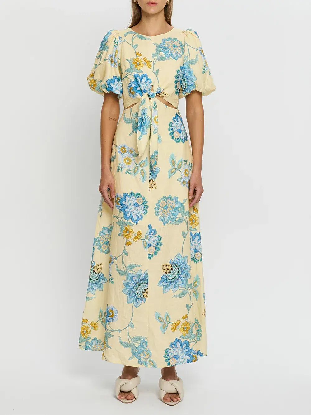 Kivari Giselle Cut Out Maxi Dress Floral Size AU 10 photo 3