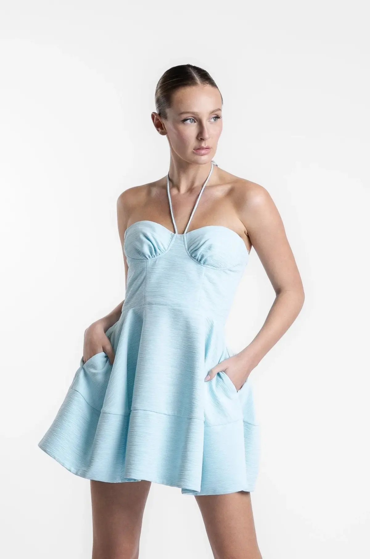One Fell Swoop Evelyn Mini Dress Dove Size AU 10 photo 7