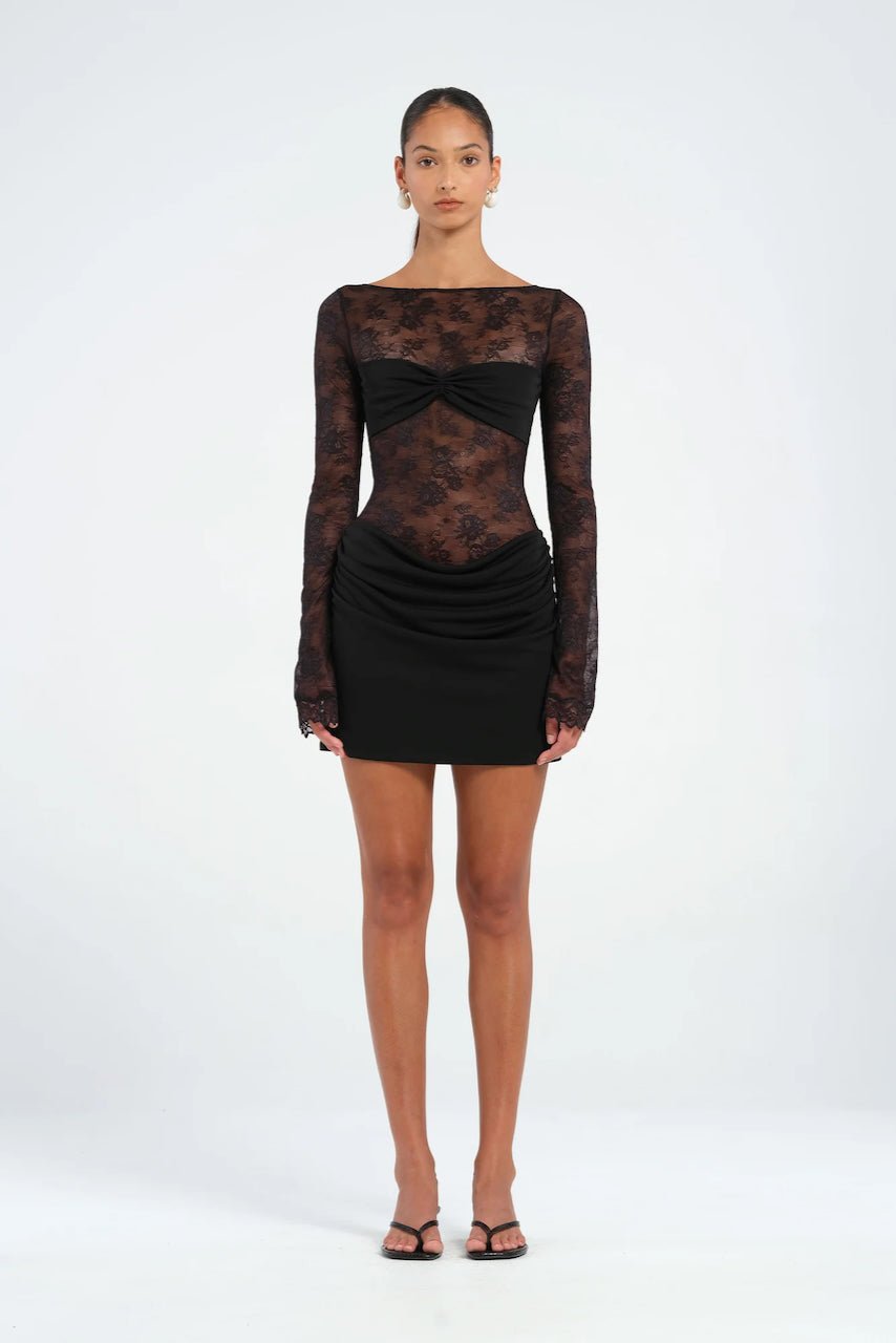 Benni Oskar Mini Dress - Black photo 3