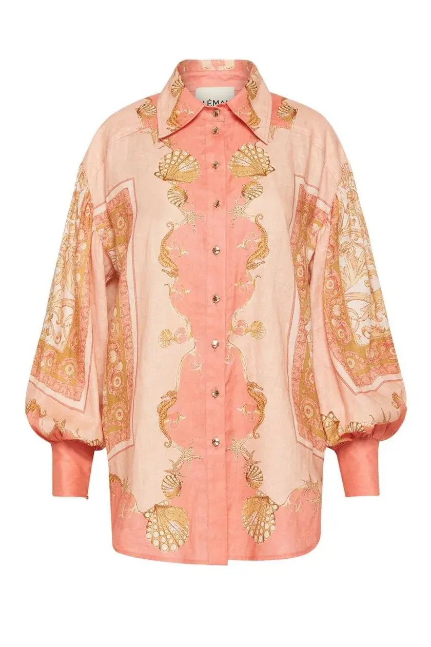 Alemais Ursula Shirt and Short Set Pink Size AU 14 photo 4