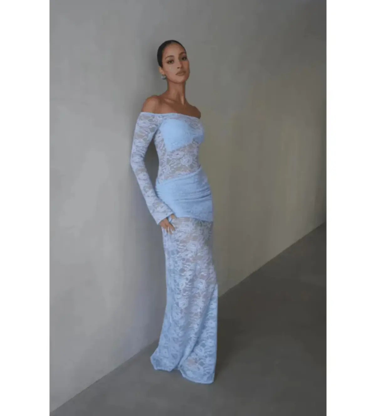 Deconduarte Christiana Maxi Dress in Powder Blue Size AU 6 photo 2
