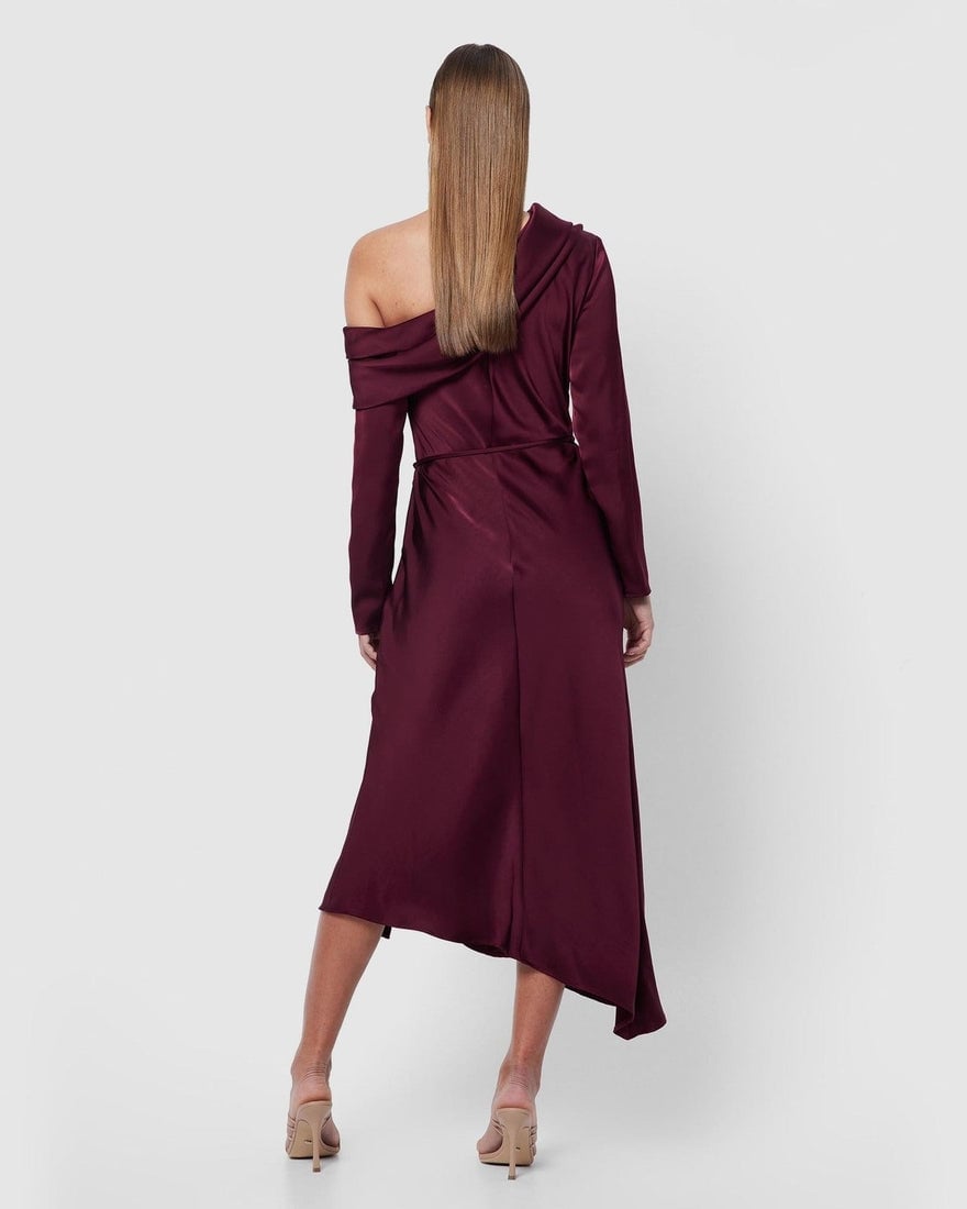 Mossman Two Souls Midi Dress Wine photo 3