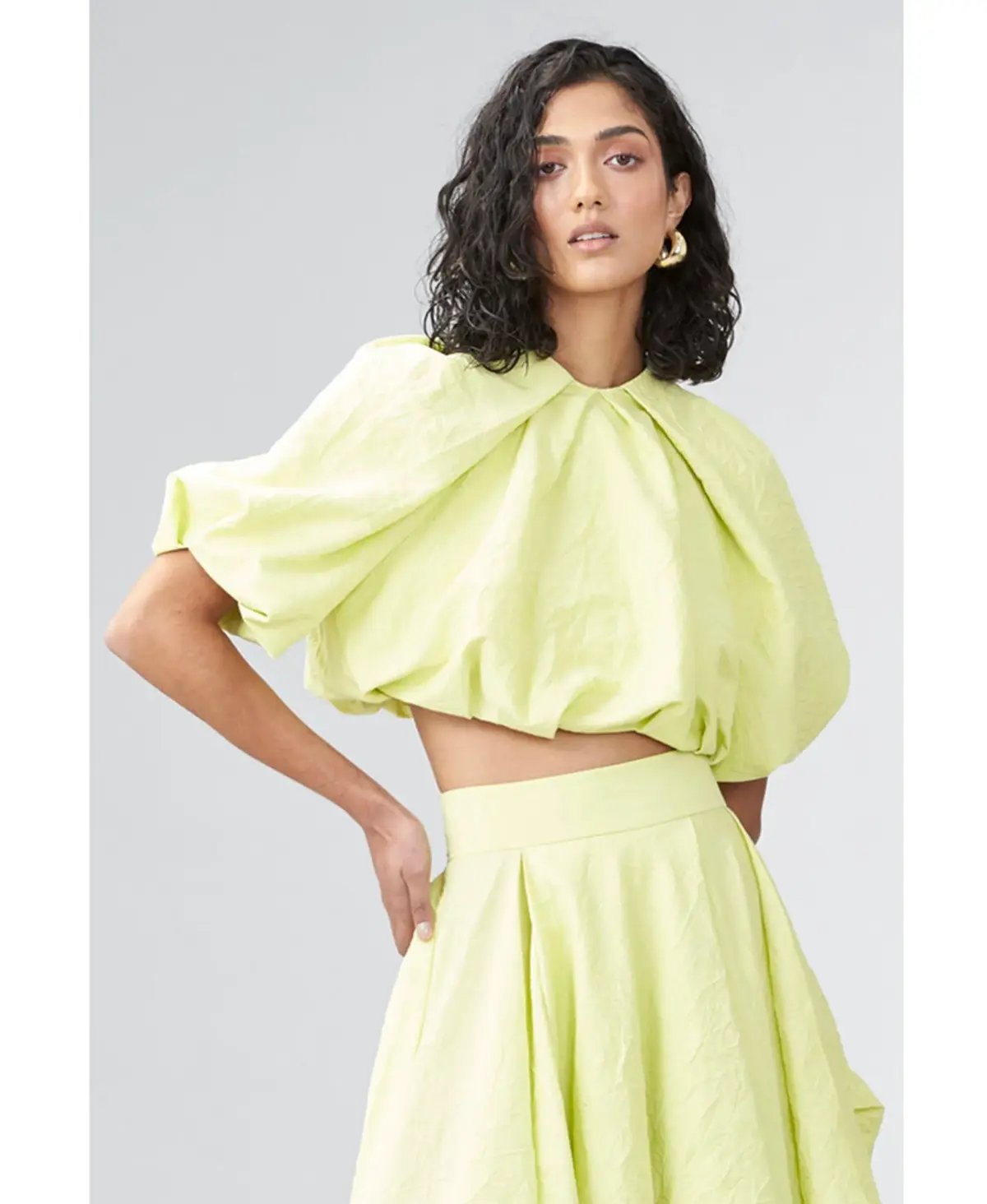 Ginger & Smart Euphoria Top & Skirt Set Citron Size 10 photo 4