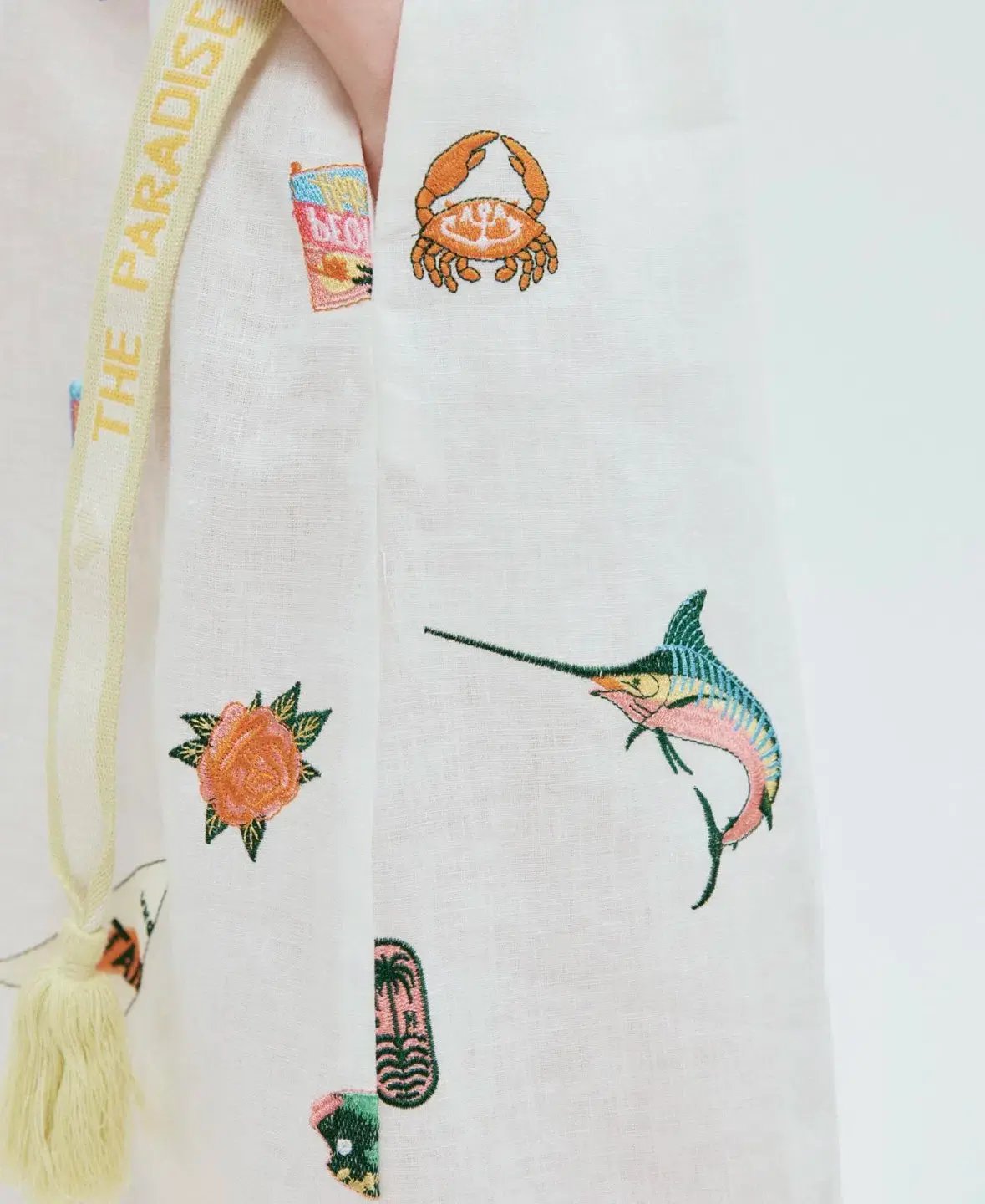 Alemais Blue Marlin Embroidered Shirtdress Multi Size 16 photo 5
