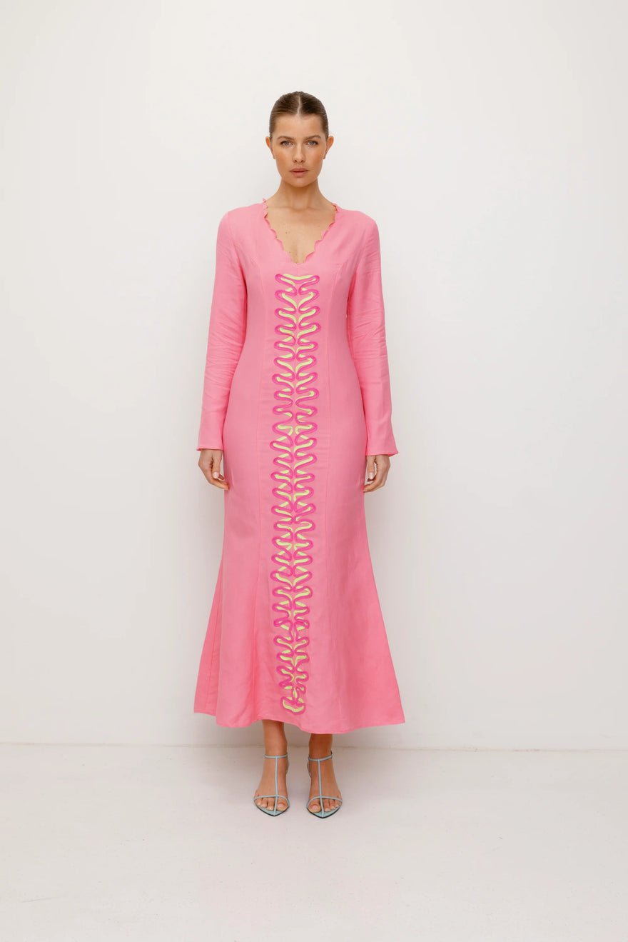 The Wolf Gang Zabelle Maxi Dress - Candy Pink photo 2