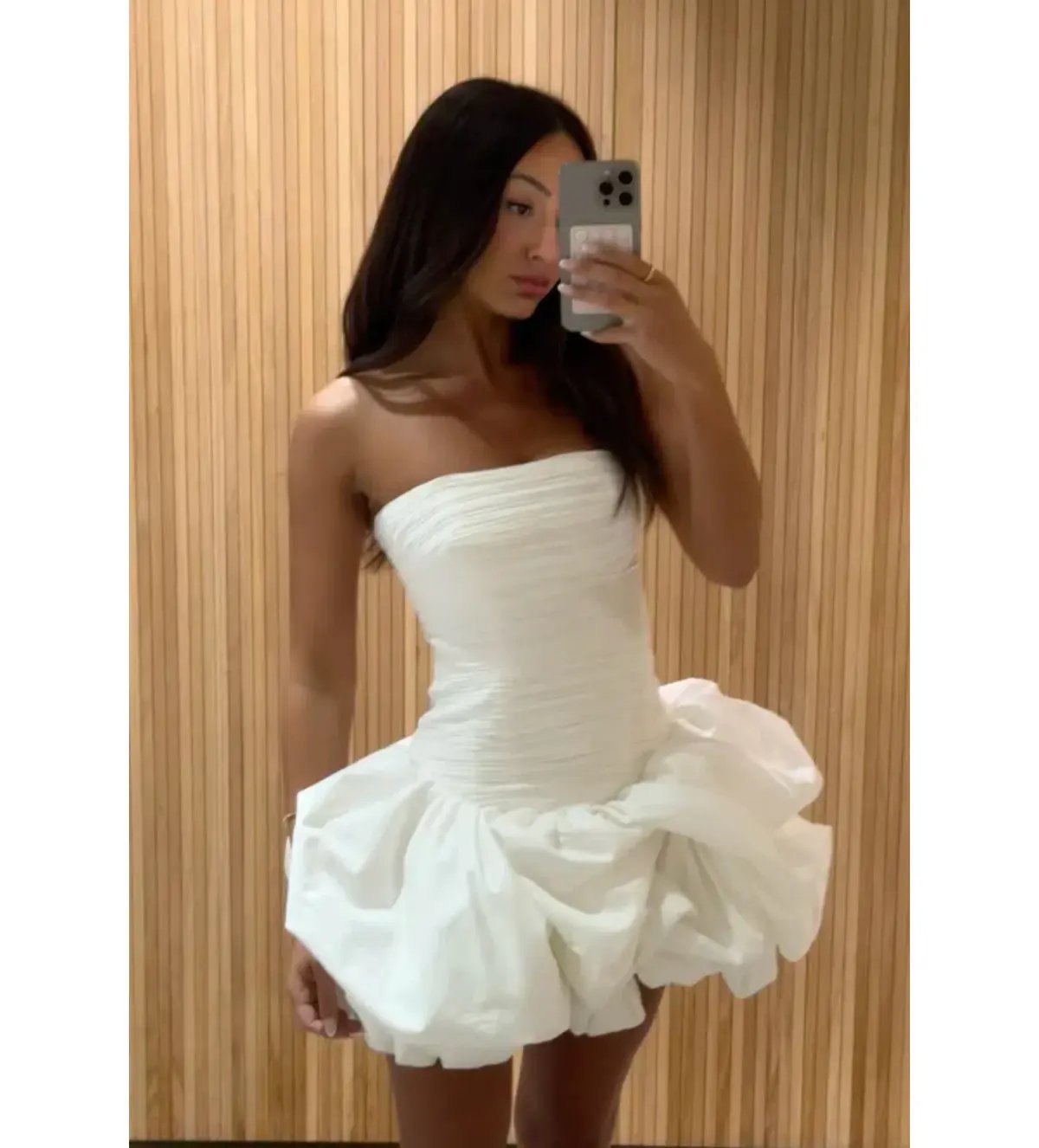 Aje Violette Bubble Mini White Size 8 photo 4