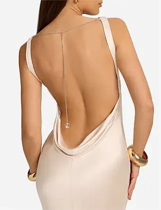 Runaway The Label Samsara Maxi Dress Champagne Size AU 6 photo 4