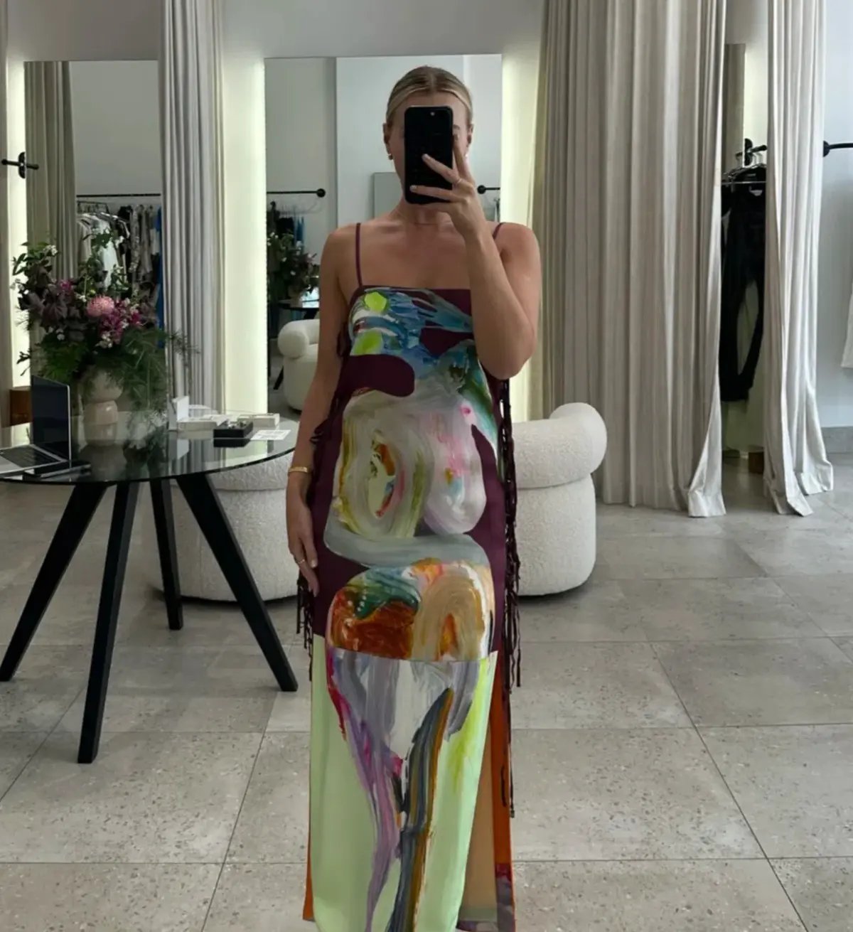 Alemais Jedda Side Tie Maxi Dress Multi Size 6 photo 5