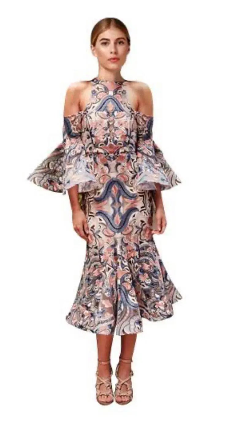 Thurley Carnivale Midi Dress Multi Size 10 photo 2