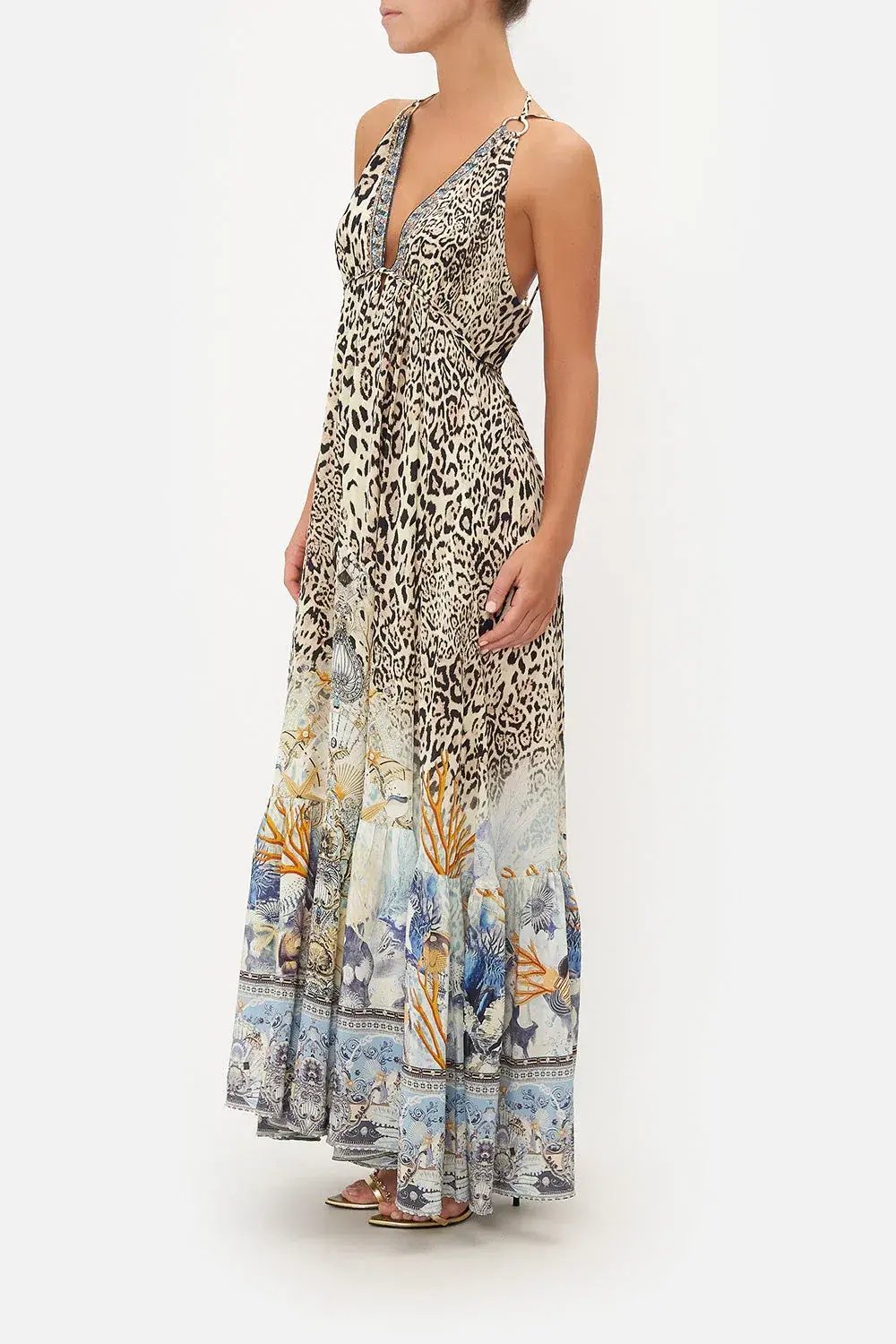Camilla Seahorse Sonnet Tiered Dress Leopard Print Size XXL / AU 18 photo 3